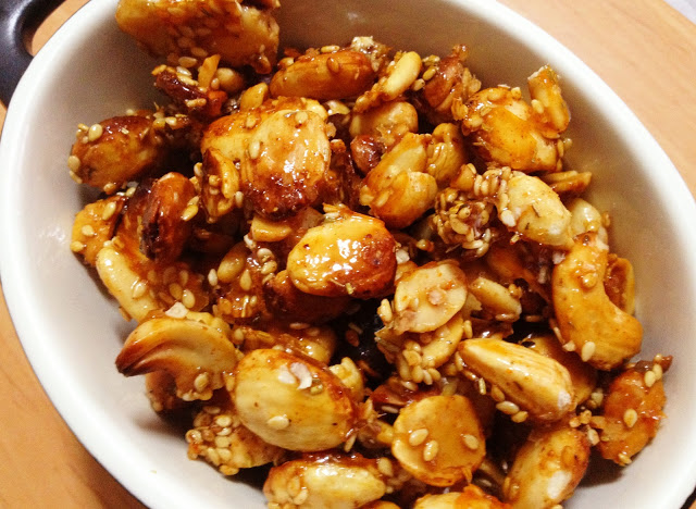 Honey spiced nuts